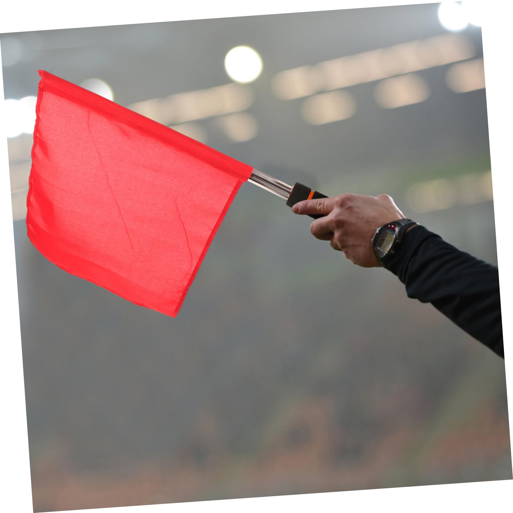 Bandiere in Acciaio Inossidabile e Poliestere Leggere e Facili da Trasportare 10pezzi per Arbitro Calcio per Segnalazione Durante Partite di Calcio