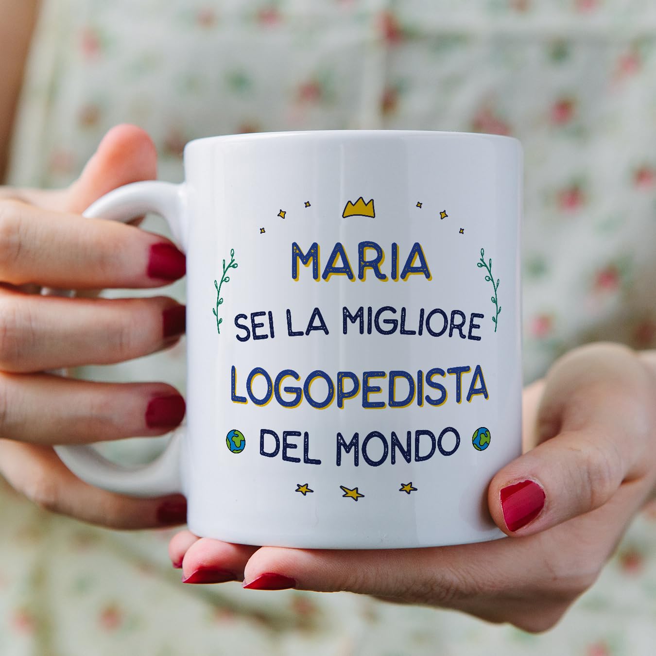 Tazza Personalizzata Per Elettricista 350 Ml, Mugffins, Frase In Spagnolo 'Eres El Mejor Del Mundo', Regalo Originale