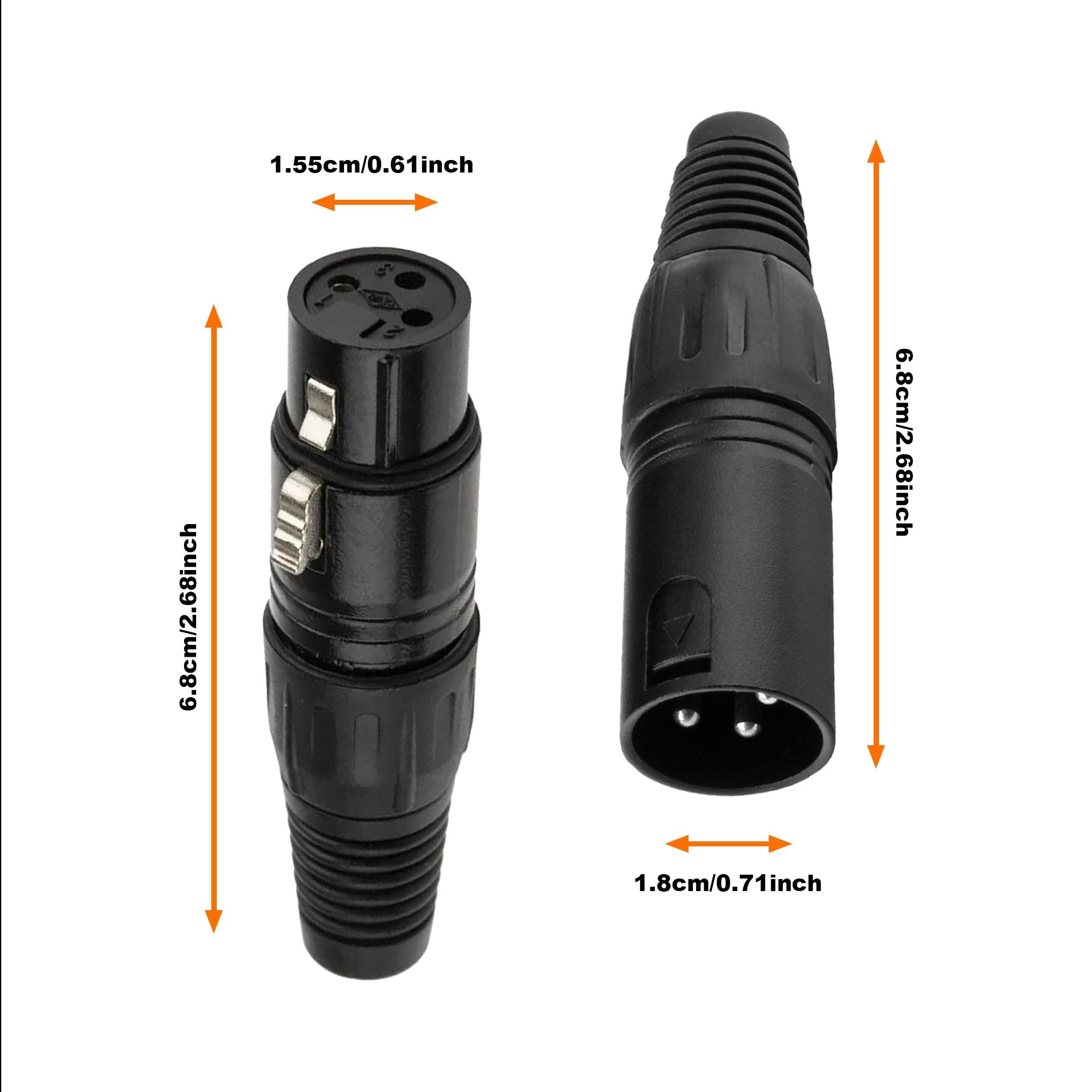 Cavo Microfonico Bilanciato 100 Metri Audio Pro Nero + 20 Connettori XLR Maschio Femmina - Studio e Live