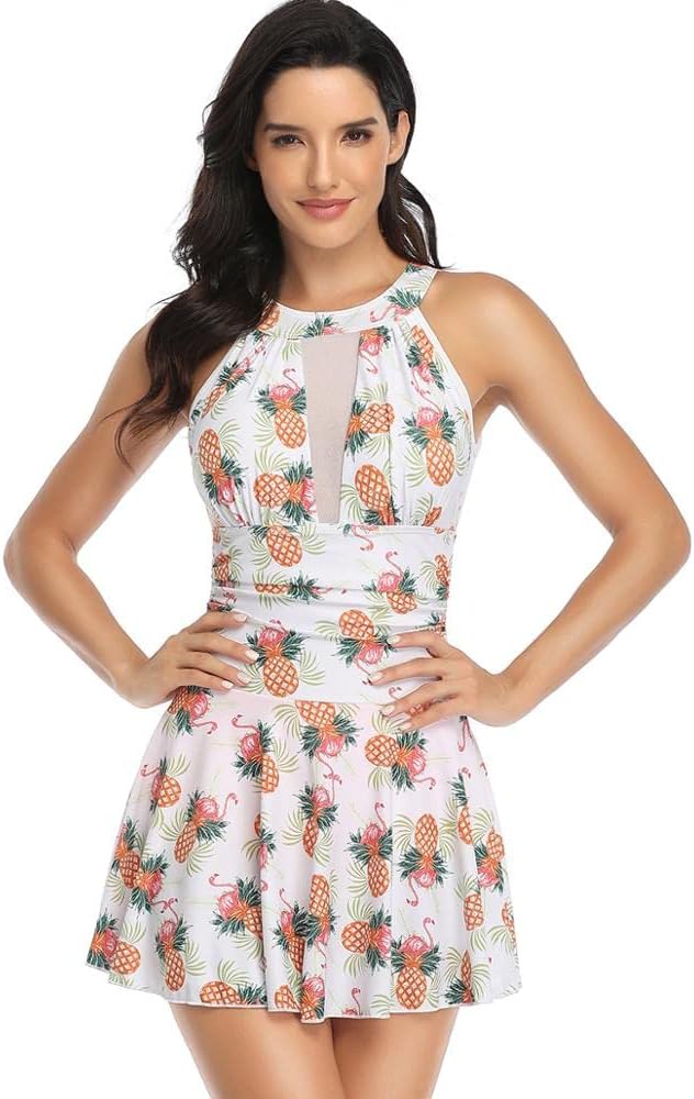 KayilWomen's Plus-Size Shaping Body One Piece Swim Dresses Swimsuit Bikini Women Swimsuit Conservative Swimwear Beach wear