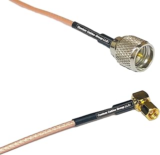 0.5 feet RG316 Mini UHF Male to SMC Female Angle RF Pigtail Coaxial Cable
