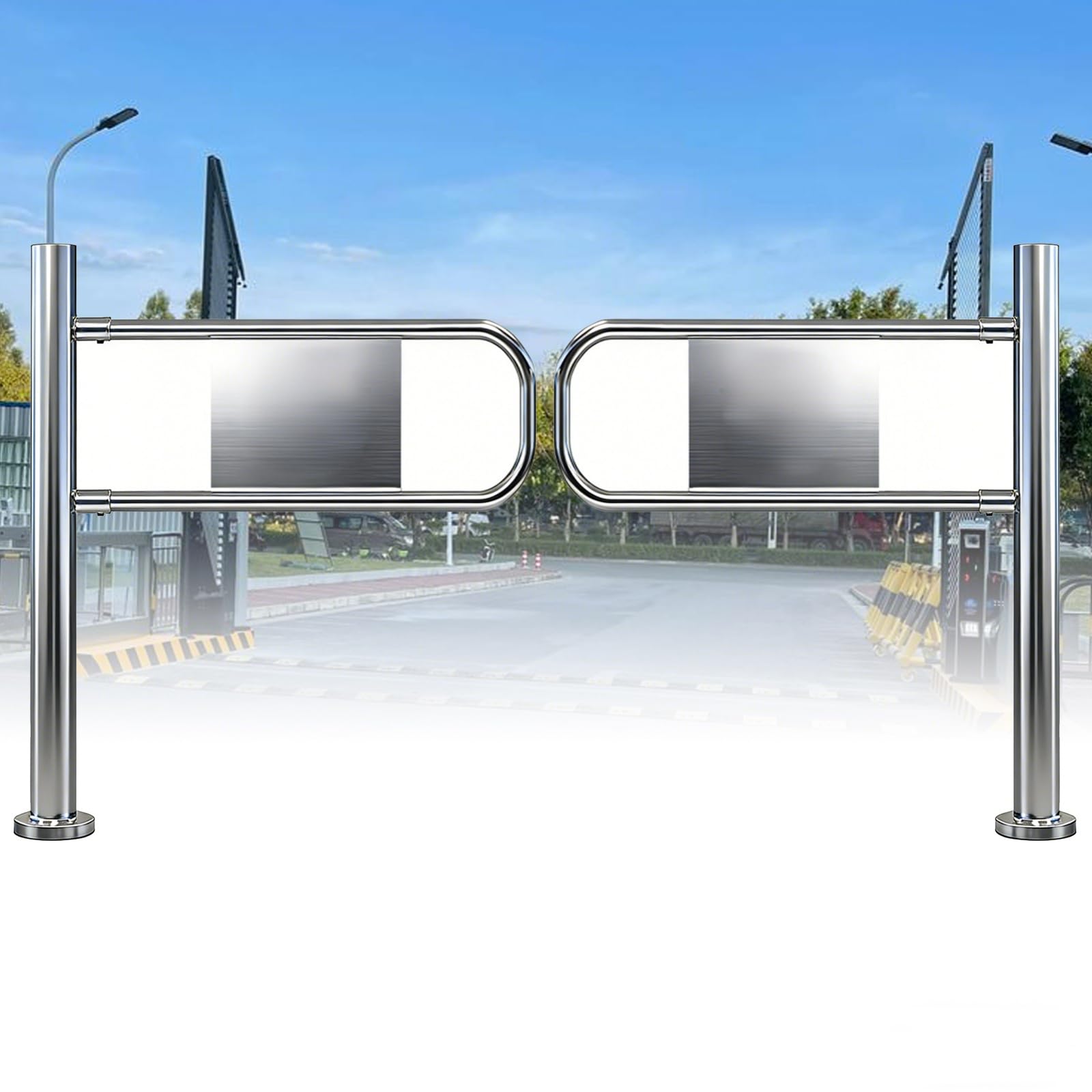 Aioneer Automatic Rebound Swing Gate, Universal Safety Barrier For Pedestrian Access, Manual 90° Entrance And Exit Device-190cm/74.8in