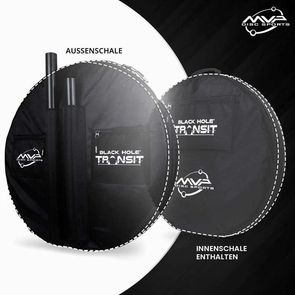 MVP Disc Sports Black Hole Pro Golfkorb mit 24 Ketten und Transporttasche