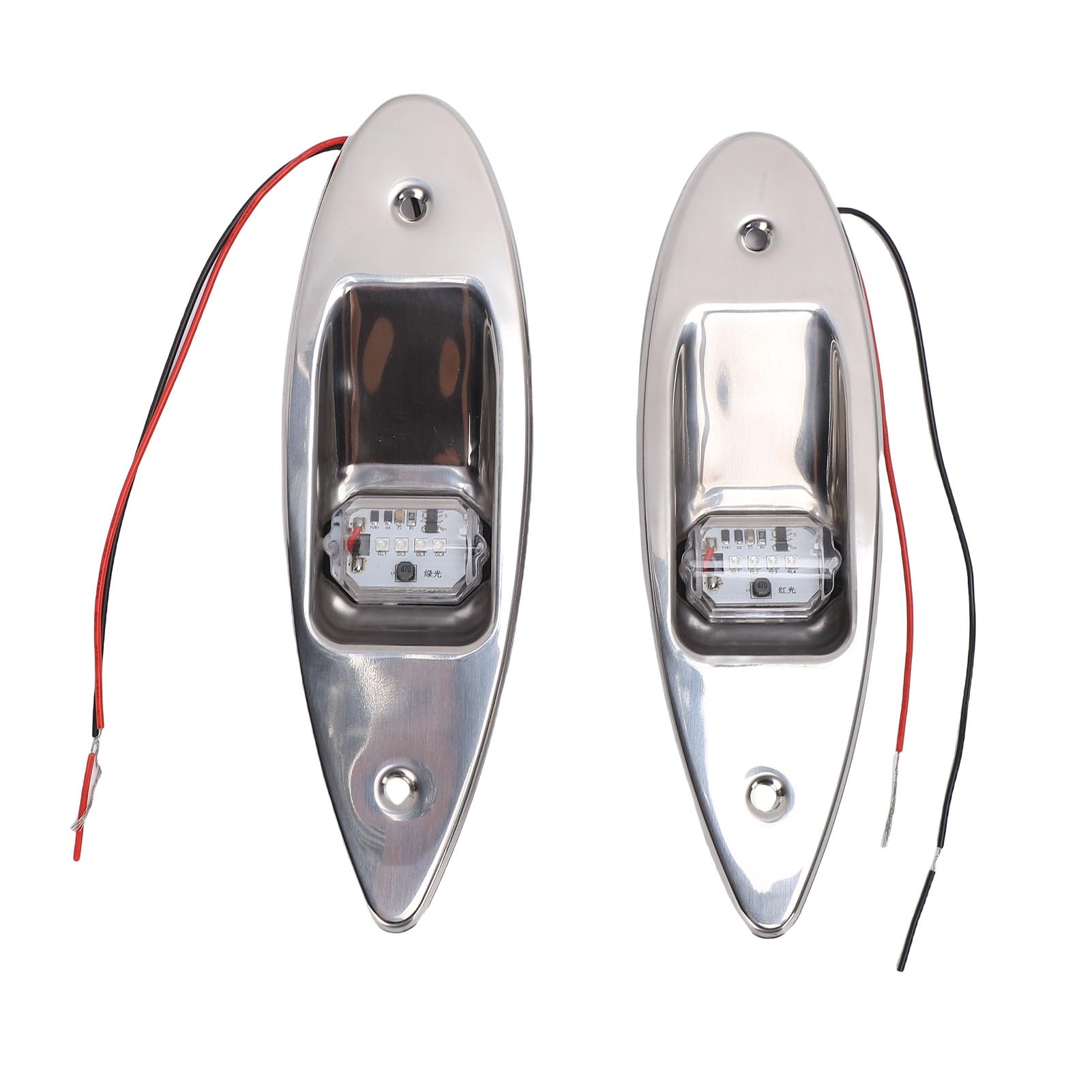 Luce di Navigazione a LED, Luce di Prua Marina in Acciaio Inossidabile, da Incasso IP67 con Struttura Durevole, Ideale per Barche Sotto i 20 Metri