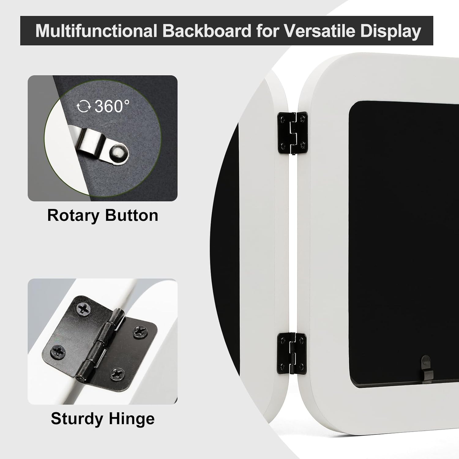 5x7 Double Hinged Picture Frame Photo Frame with Distressed Finish and Rounded Corners, Solid Wood with Real Glass, Matted to 4x6, Vertical Format for Tabletop or Desktop Display, White