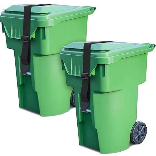 2 correas de basura ajustables para cubos de basura para prevención de basura para animales, ardillas, perros, mapaches