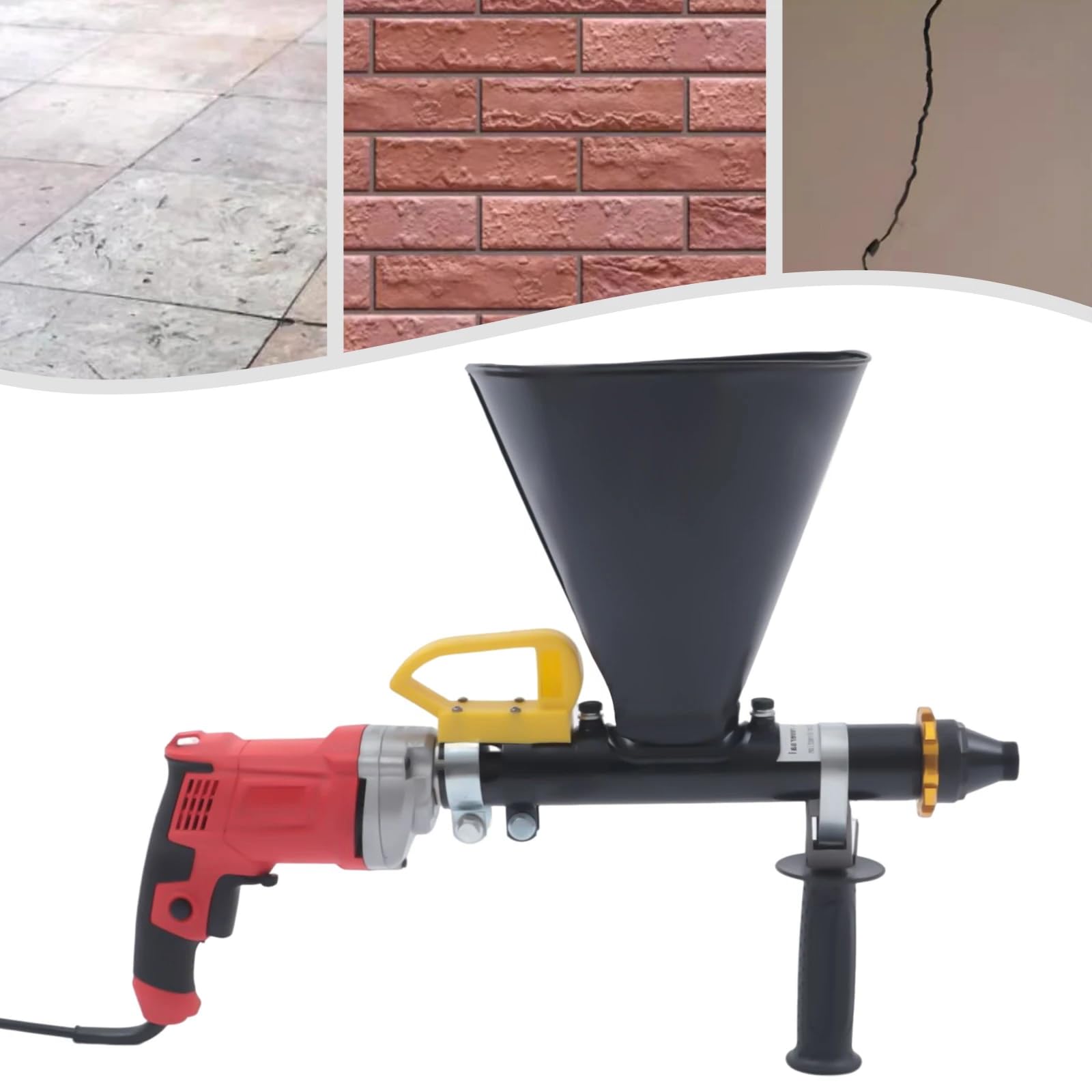 GYKOZY Electric Mortar Grout Guns, Cement Grouting Machine with Pointing Caulking, 2 Nozzles for Smooth Application