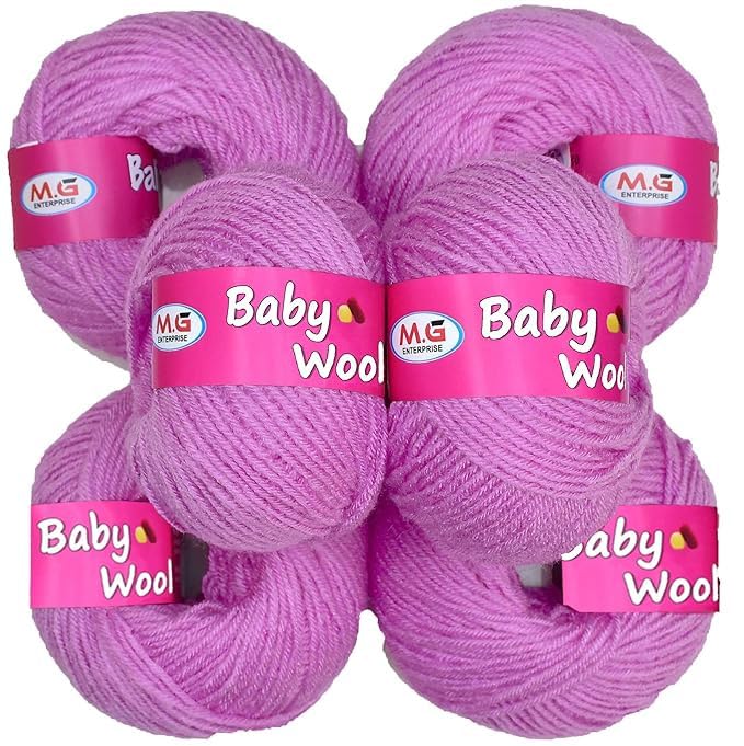 Image of M.G Enterprise 100% Acrylic Wool Red (16 pc) Baby Soft 4 ply Wool Ball Hand Knitting Wool /Art Craft Soft Fingering Crochet Hook Yarn, Needle Knitting Yarn Thread Dye N