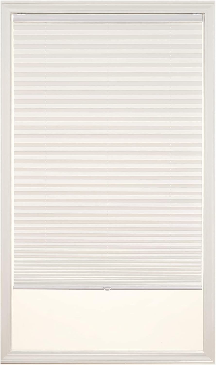 DEZ Furnishings QDWT310640 Cordless Light Filtering Pleated Shade, 31W x 64L Inches, White White 31W x 64L Inches