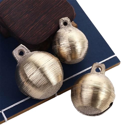 Miniatura 3 de Leadigol 3 campanas de cobre de pastoreo de caballo, vaca, campanas de cobre, campanas de bronce con sonido fuerte de cobre, campanas de cobre para