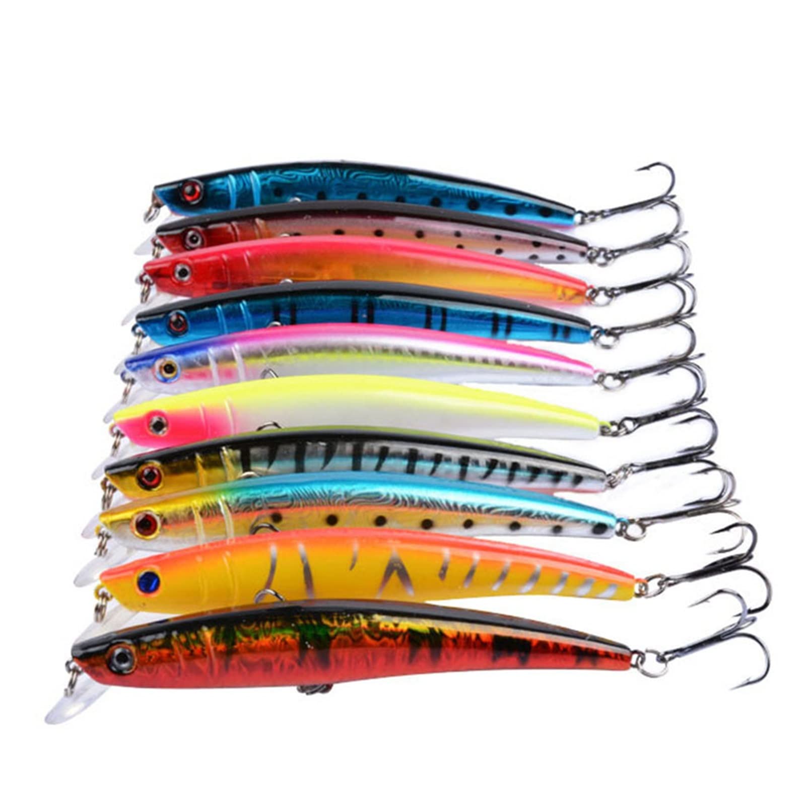 INEOUT 10 sztuk przynęta wędkarska zestaw woblerów do Trolling Pike Minnow twarda sztuczna przynęta zestaw Swimbait sprzęt wędkarski