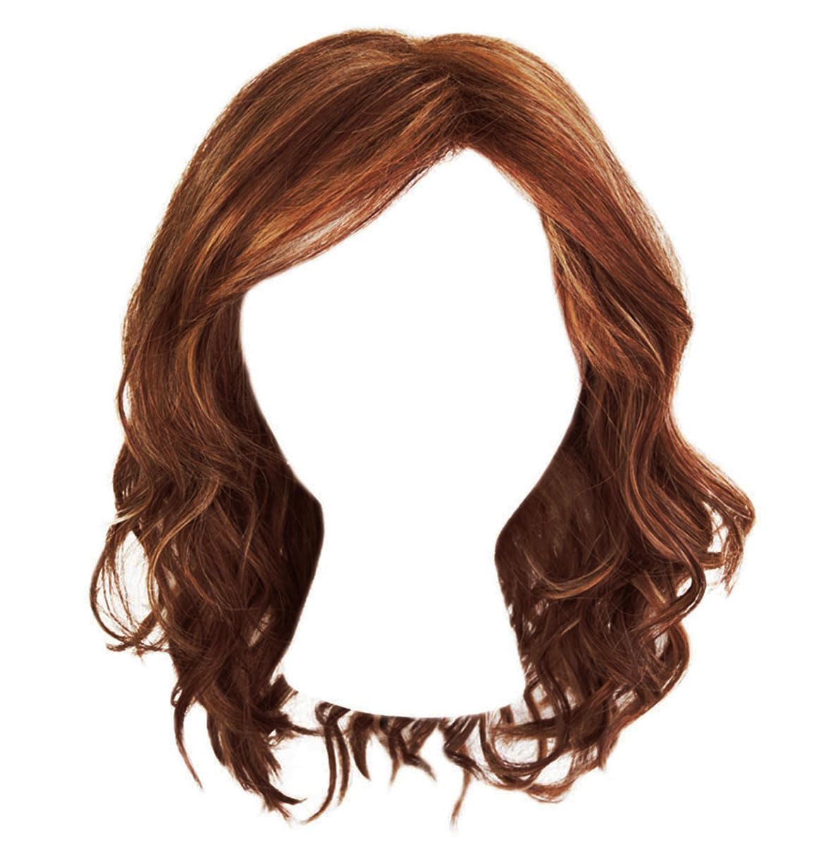 GABOR Fancy Chic Mid-Lenth Layered Tousled Bob Wig by Hairuwear, Average Cap - Medium Red