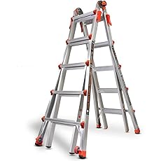 Little Giant Ladders, SkyScraper, M21, 11-21 Foot, Stepladder, Aluminum, Type 1A, 300 lbs Weight Rating, (10121),Gray