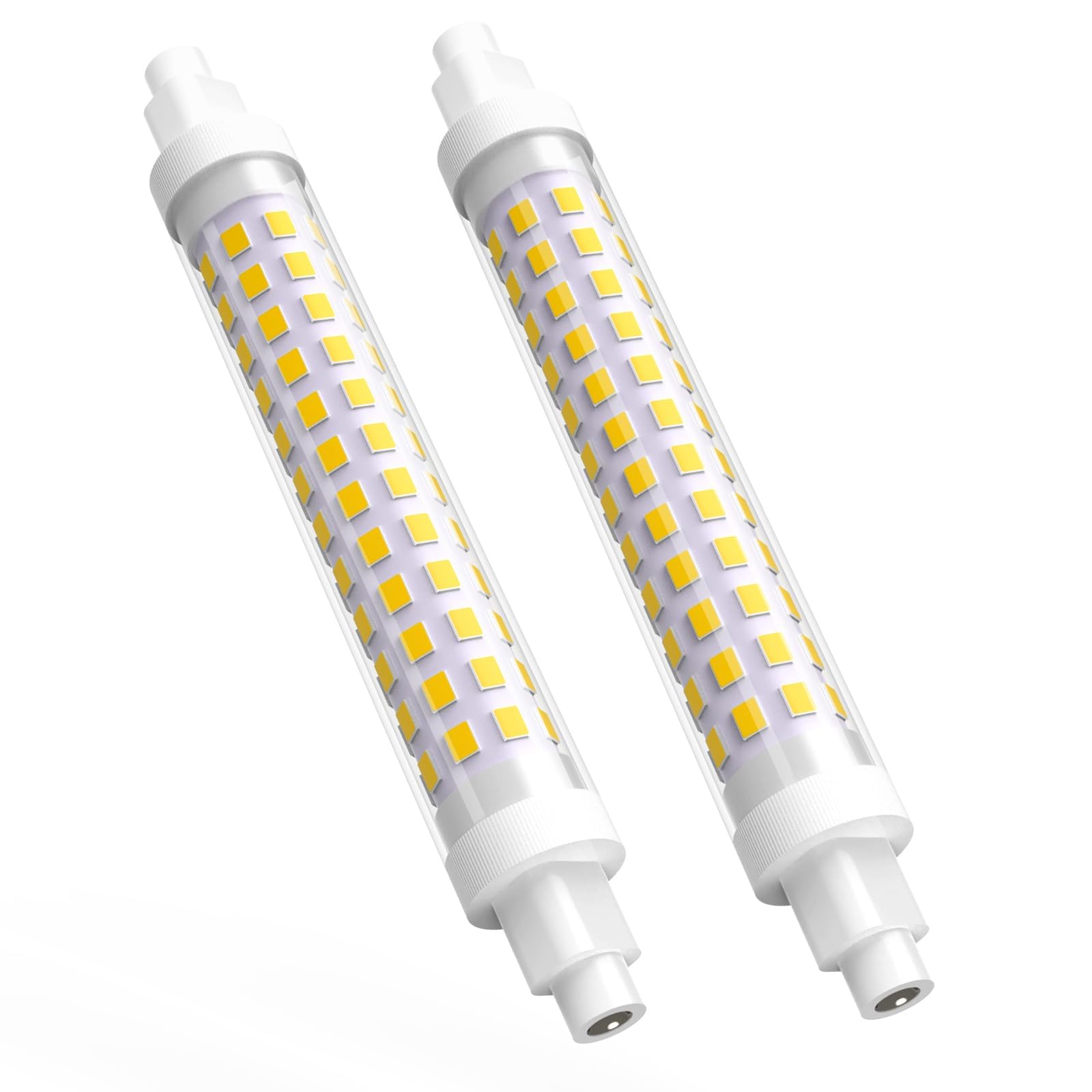 JESLED R7S LED 118mm mit R7S Sockel, 10W Warmweiß 3000K, Nicht Dimmbar, 1200LM Ersatz 100W Halogenlampen, 360° Abstrahlwinkel LED-Stab, Kein Flackern, AC220-240V (2 Stück)