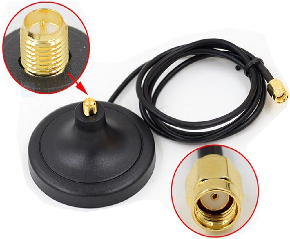 HUACAM HCM35N Wi-Fi Antenna Magnetic Stand Base RP SMA Connector with 3m Extension Cable