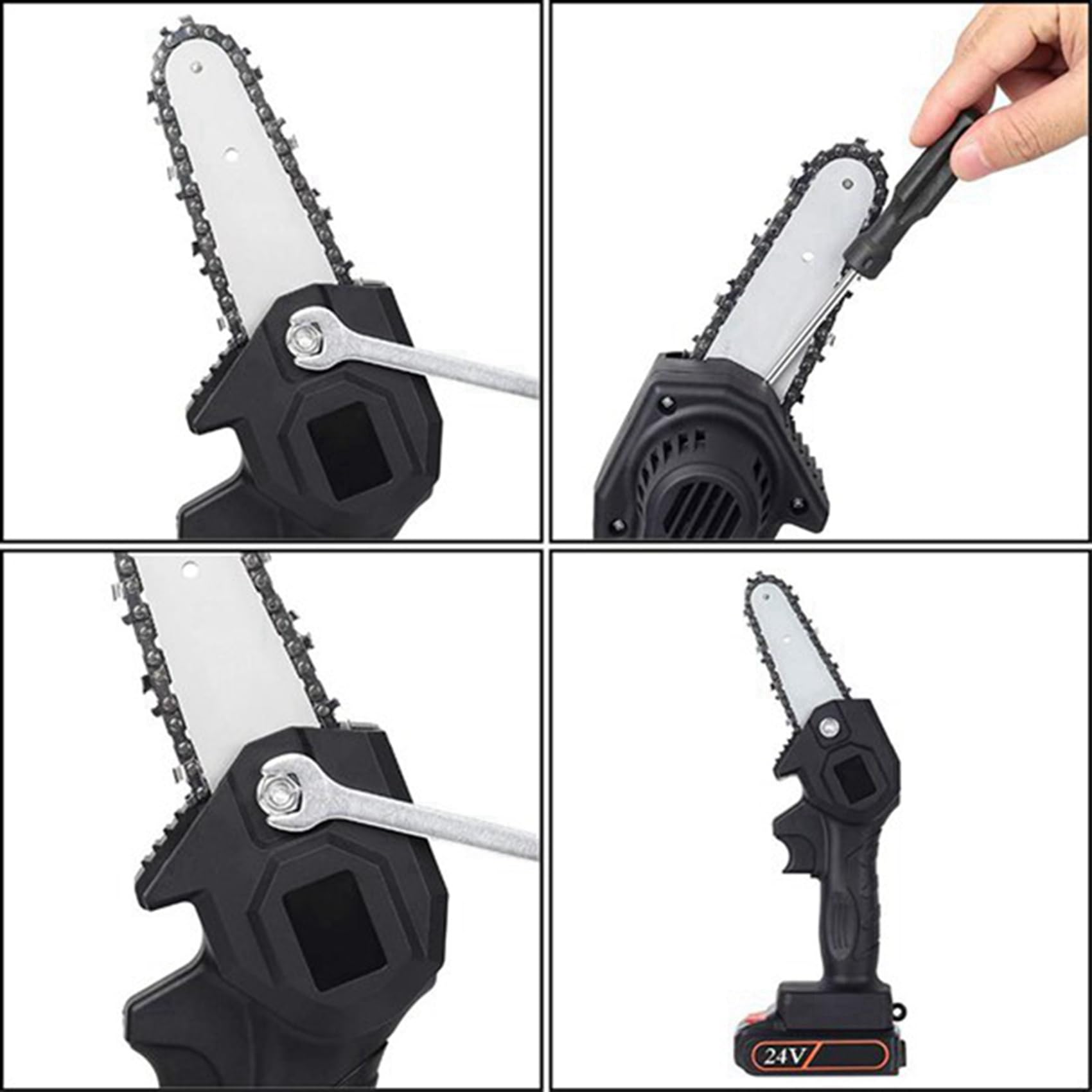 40 Piezas 4 Pulgadas Mini Cadena de Motosierra de Acero Accesorio de de Podar Eléctrica Reemplazo de Herramienta de Jardín