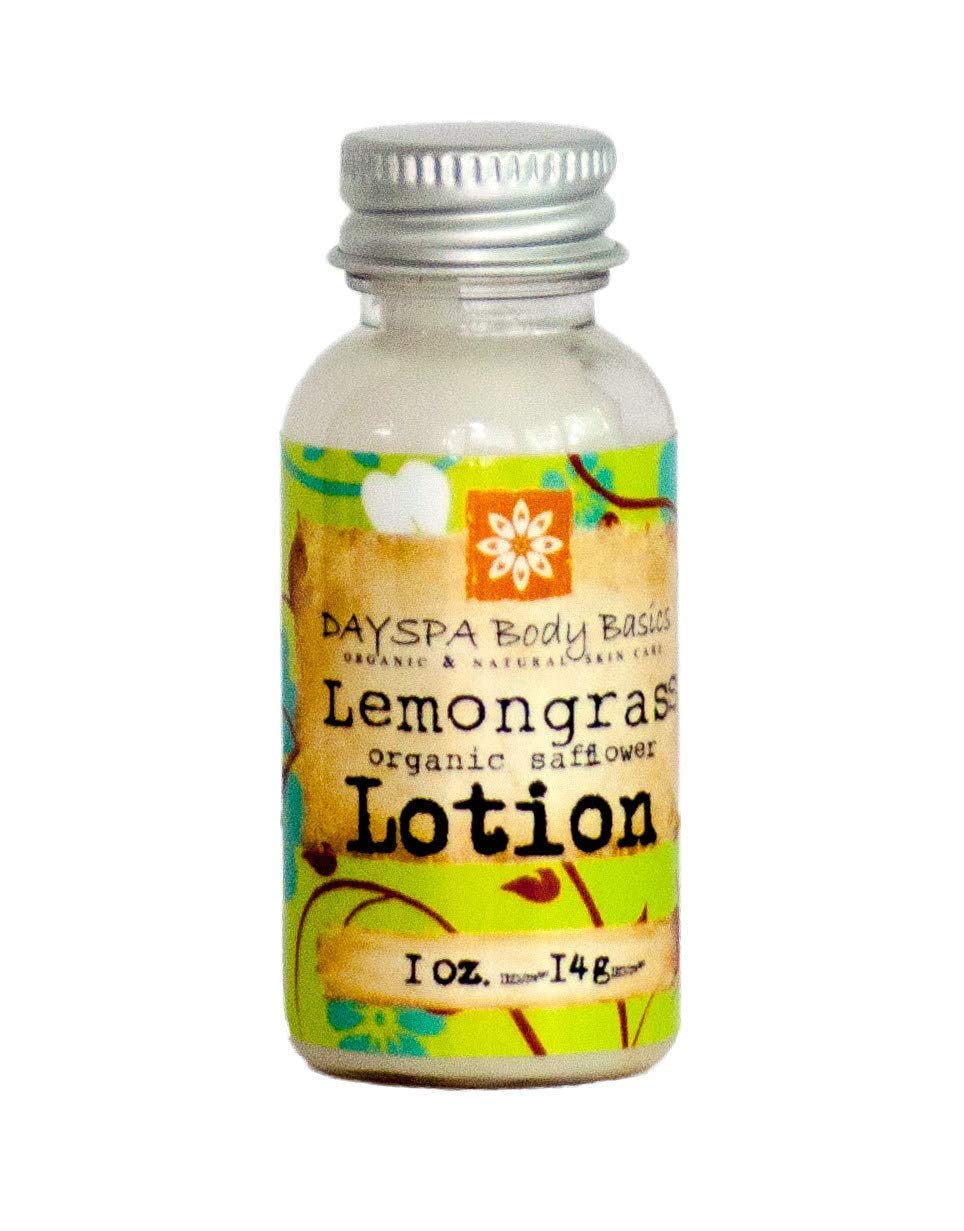NATURE'S APOTHECARY Lemongrass Lotion For Dry Skin | Travel 1oz. | Silky, Nourished, & Hydrated Skin | Hypoallergenic, All-Natural, Plant-Derived, Made in USA by DAYSPA Body Basics