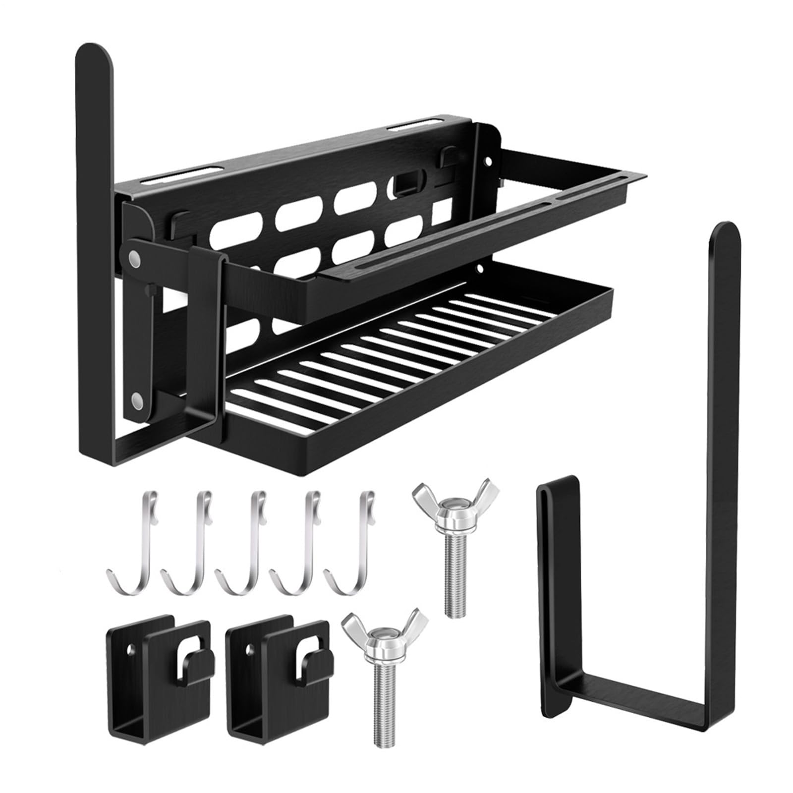 Generico Organizer für Grill, Behälter für Grill, Grillutensilien, für Schaufeln, Handtücher, Gewürze, Utensilien, Ölflaschen und Spatel für den Außenbereich