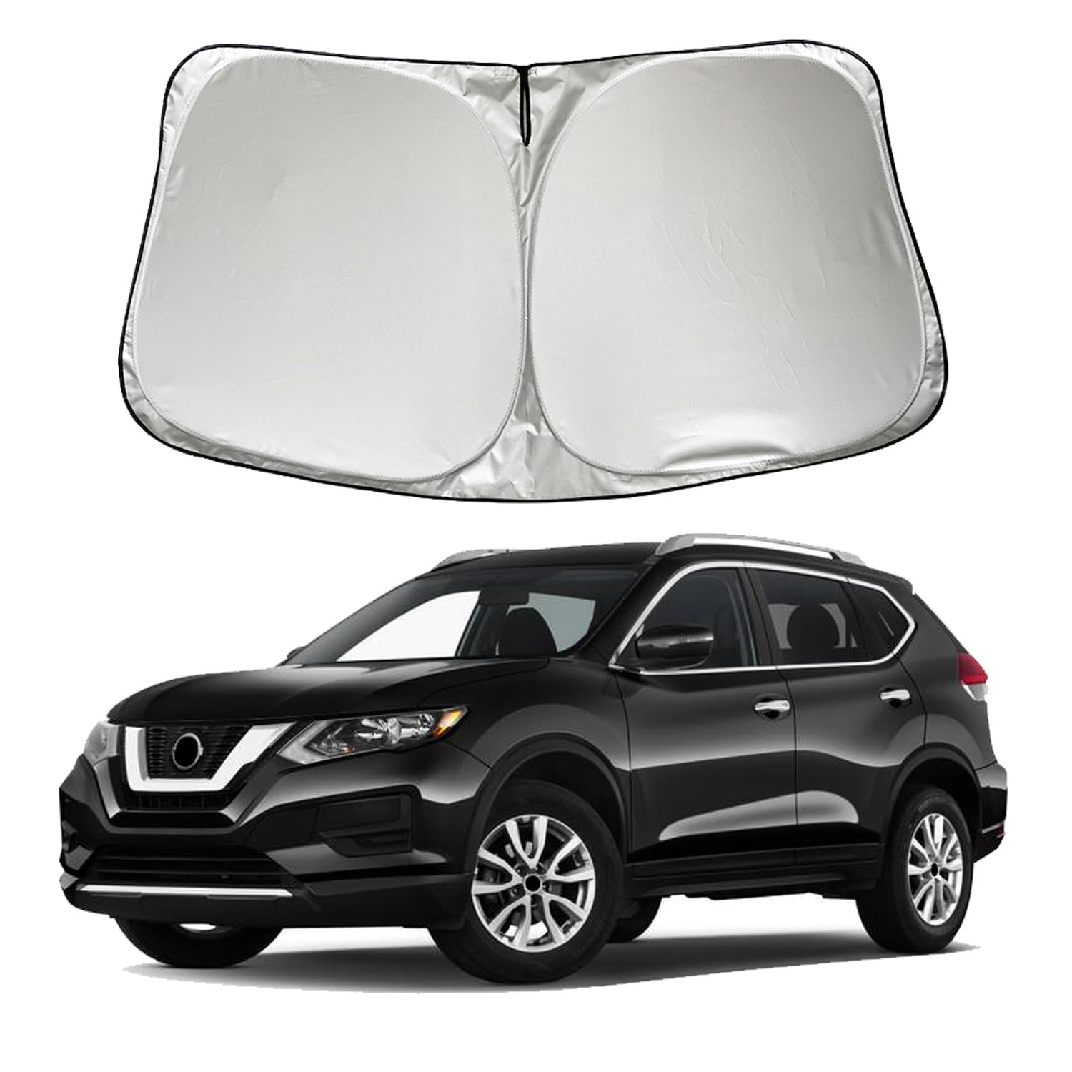 SZYUCHEN Car Windshield Sun Shade Sunshade Compatible with Nissan Rogue 2014-2020 Accessories, Foldable Car Front Window Sun Shield Visor