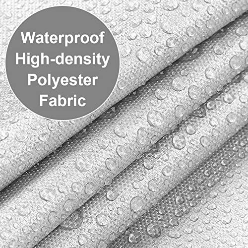 Image of Blueshyhall Car Cover Waterproof All Weather, Half Exterior Cover Outdoor Snow Sun UV Protection, Universal Fit for Hatchback
