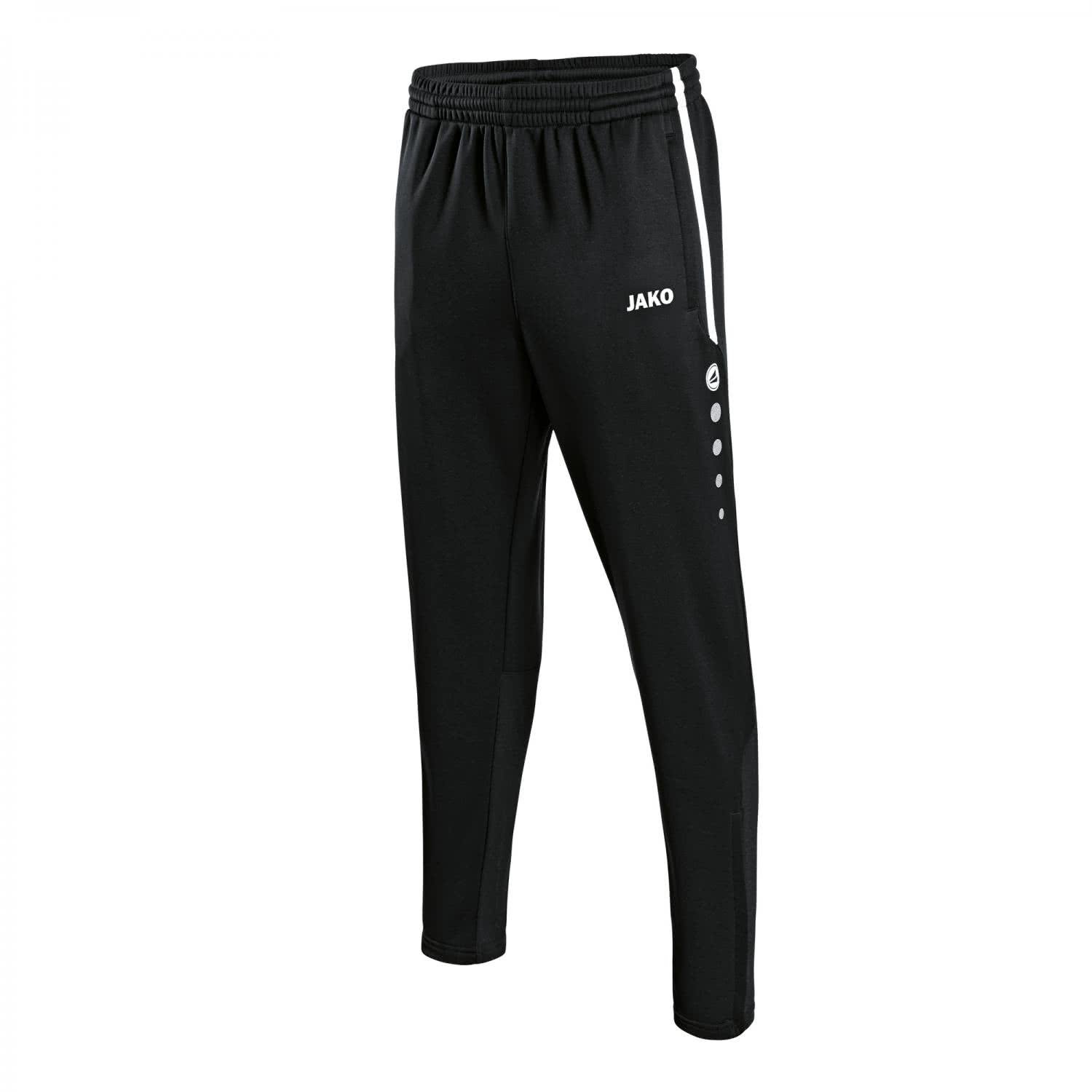 JAKO Men's Trainingshose Active Trouser, black/white, XS