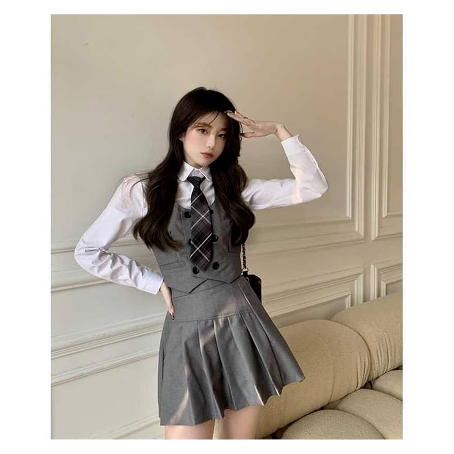 1/6 女性セミシームレス素体 三つ編みヘッド ニーソックス スカート ネクタイ 1/6 女性セミシームレス素体 三つ編みヘッド ニーソックス