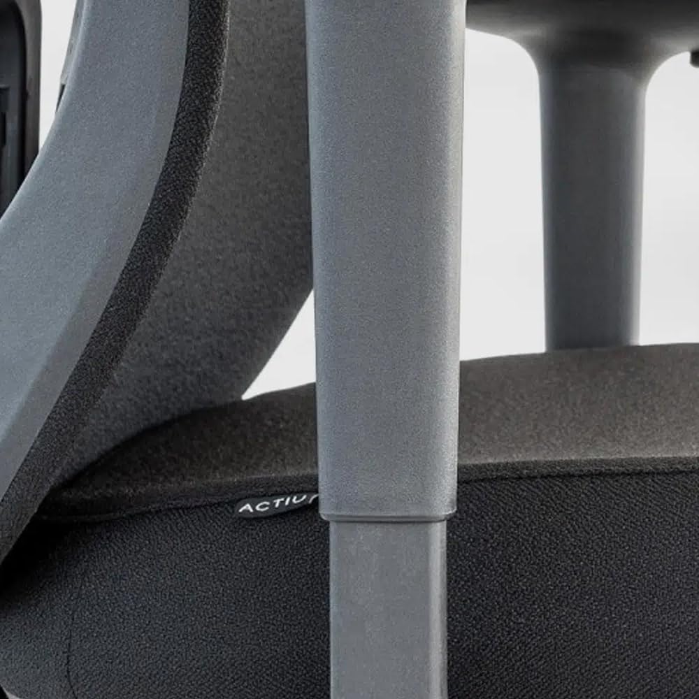 Silla de Oficina Profesional Actiu Trim Carbon Black Tapizado | hasta 150 kg y Uso de hasta 24 Horas… (Brazos 3D, con Cabezal)