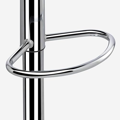 Miniatura 7 de Topeakmart 2 taburetes de bar ajustables y modernos, altura de mostrador trasero, giratorios, sin brazos, color blanco