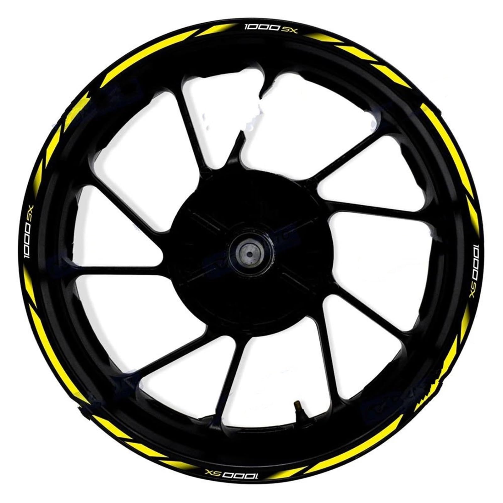 Motorcycle 17 Inch Front and Rear Stripe Decals Wheel Rim Stickers for Kawasaki 1000SX for Z1000SX Motorbike(Color9)