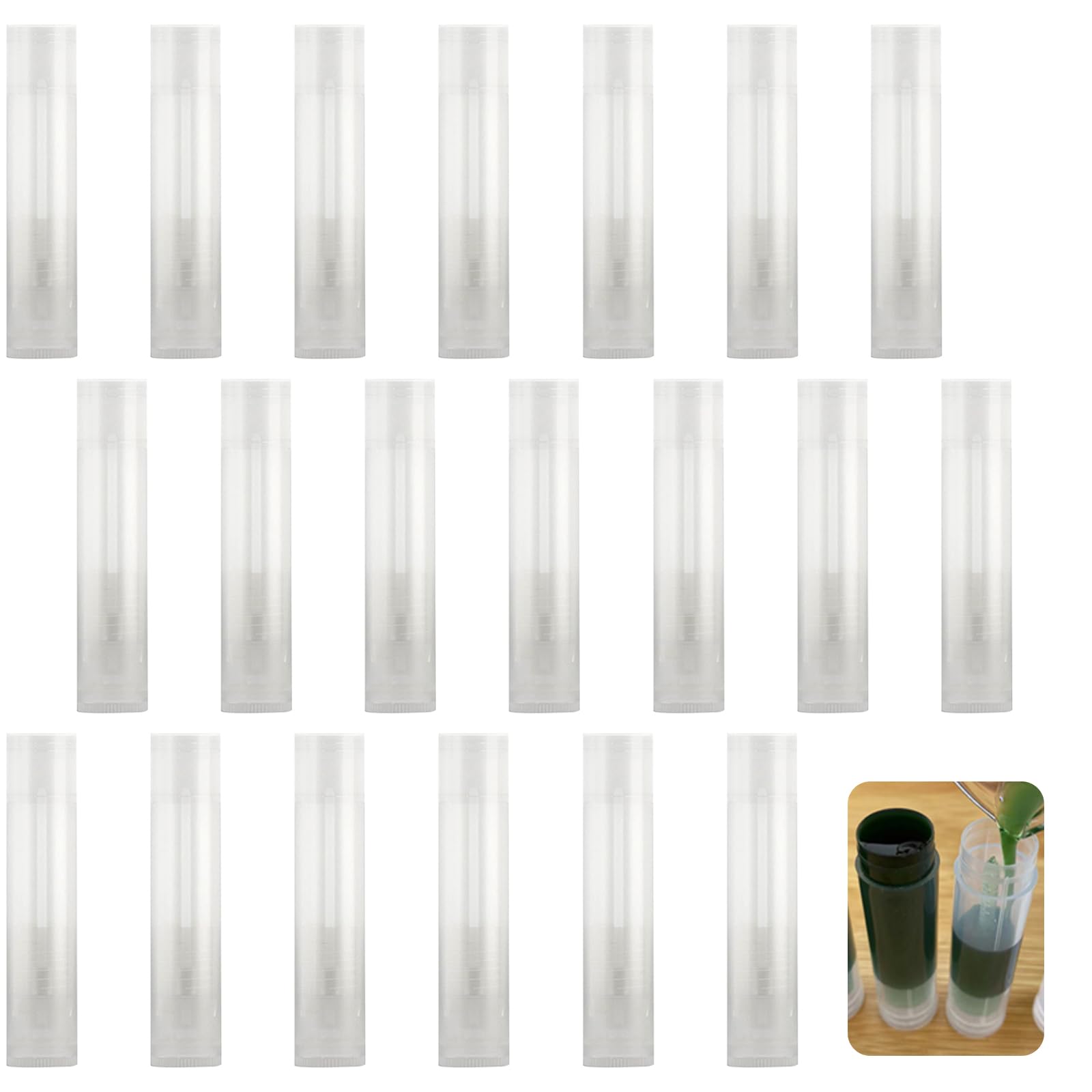 Amazon.co.jp: DELUXEFOX リップケース 20本入り 半透明 口紅チューブ