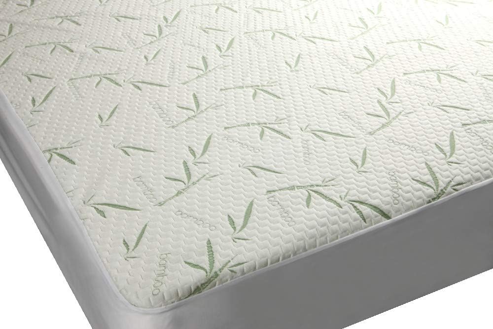 Mezzati Bamboo Premium Plush Mattress Protector - Soft, Quiet, Comfortable Topper, Cover - Hypoallergenic, Deep Fitted Pocket (Twin Size)