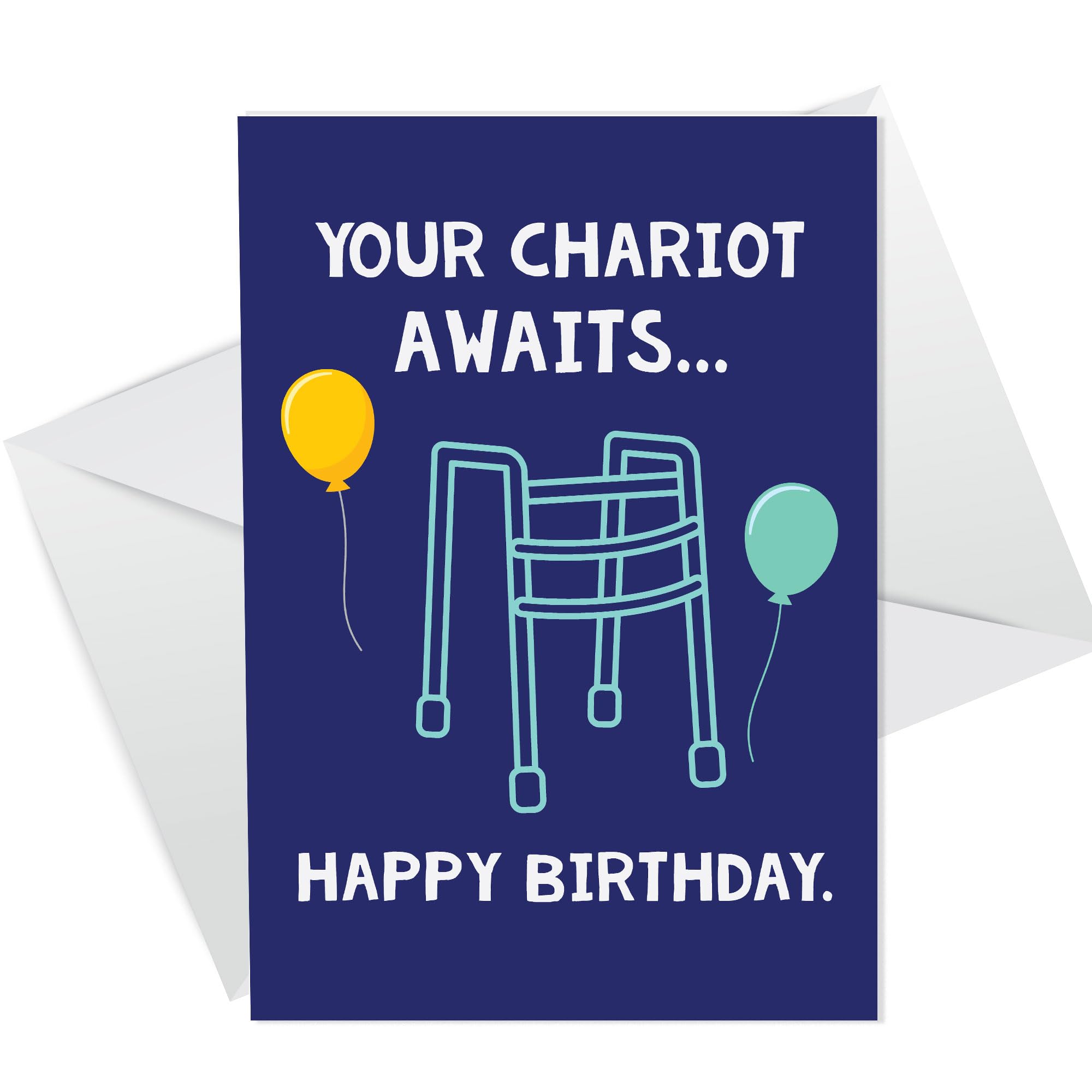RED OCEAN Funny Birthday Card for Mum or Dad - 50th 60th 70th 80th - Age Joke - Happy Birthday Grandad Nanny - Older Brother - Novelty Card For Sister Uncle Nan Friend