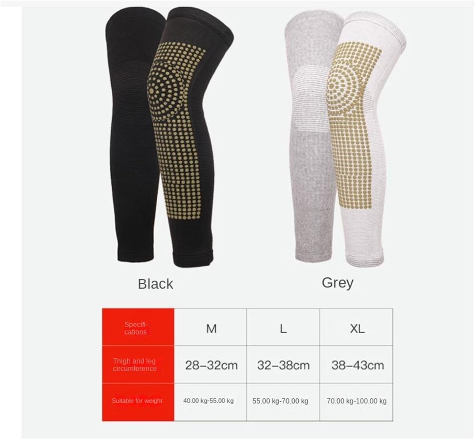 Ginocchiera Ginocchiere A Compressione Calda Elastica da Uomo Donna for Gli Sport di Danza E Pallavolo Supporto Ginocchio(Black-Short,M)