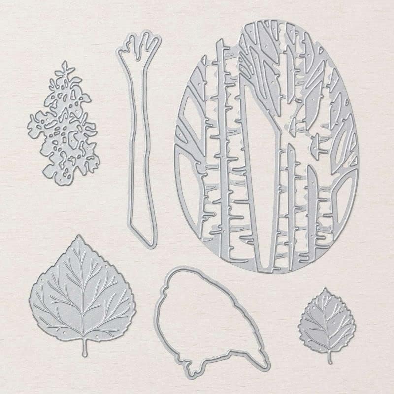 Miniatura 5 de InglésAlemánFrancés Encaramado en un árbol y álamo árbol Sellos de pájaros Scrapbooking Diseño de tarjetas de bricolaje Saludos Sentimentos Molde de