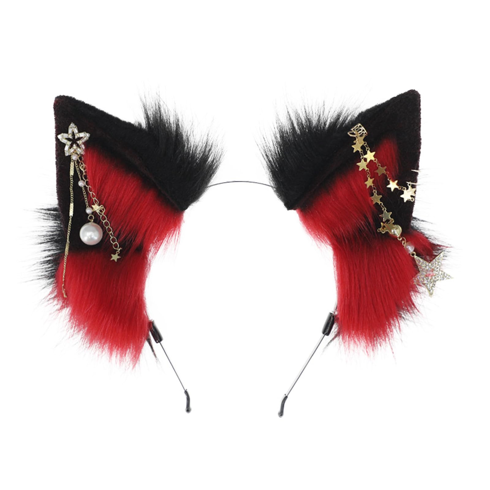 Fentency COSPLAY Wolf Ears Animal Ear Headband with Sparkling Star Furry Kitten Carnivals Party Party Costume Devil