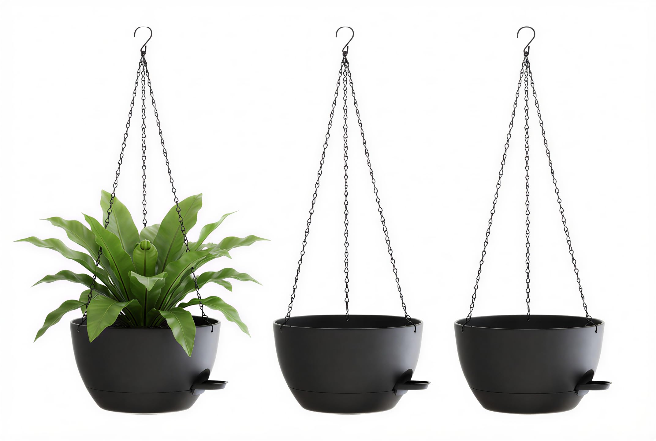 XQSHPDM 3-Pack 10 Inch Self-Watering Pots