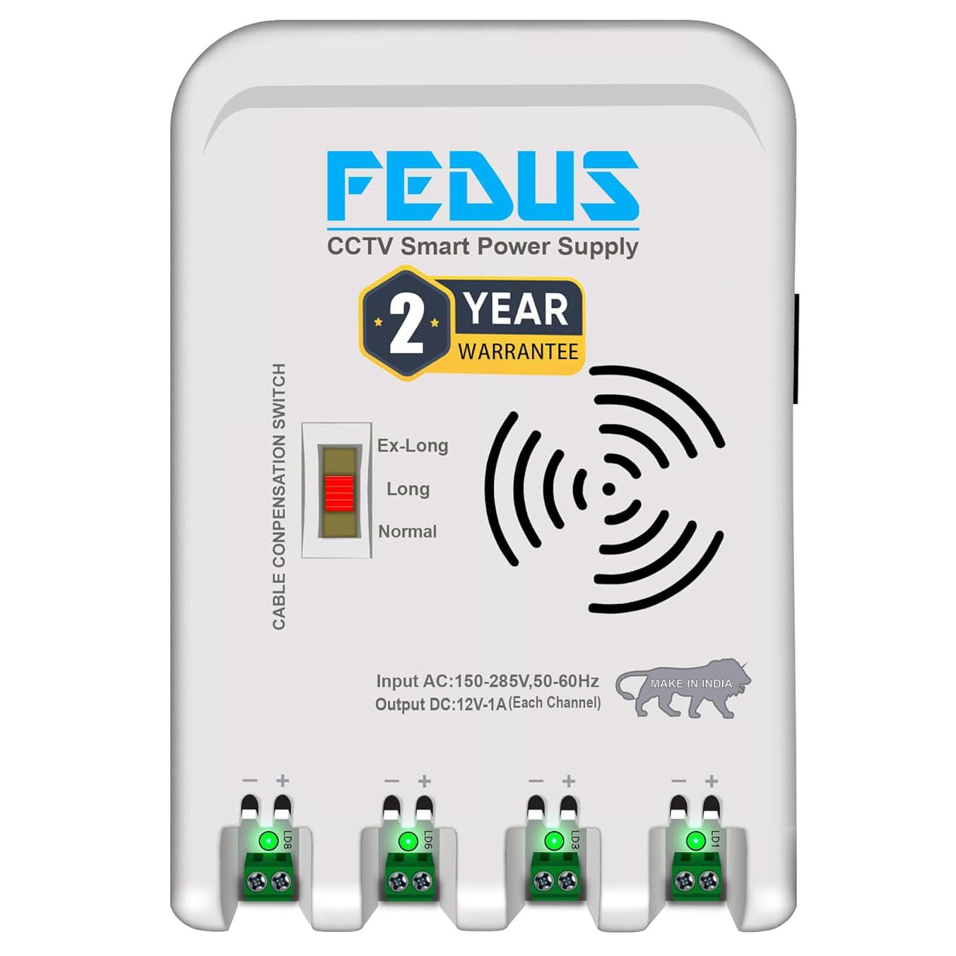 FEDUS 4 Channel SMPS for CCTV, Power Supply Adapter for up to 4 CCTV Security Cameras CCTV Power Supply SMPS, Power Supply Adapter for Video Surveillance Camera System, CCTV, Dome, Bullet Cameras-image-41