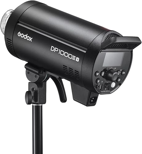 Miniatura 8 de Godox DP1000III-V DP1000IIIV 1000Ws - Luz estroboscópica de estudio profesional, GN140 0.1-1S tiempo de reciclaje, sistema X 2.4G, montaje en lazos