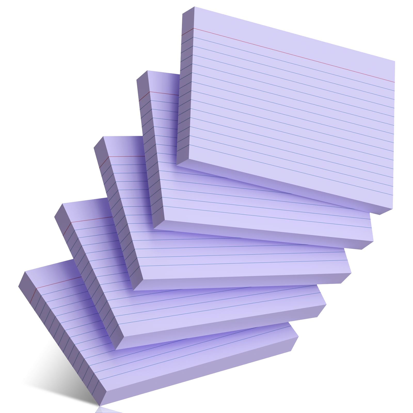 200 Pcs Index Cards 4 x 6 Inch Ruled Purple Index Cards, College Ruled Flash Cards for School, College, Office and Home Organization, Durable Study To