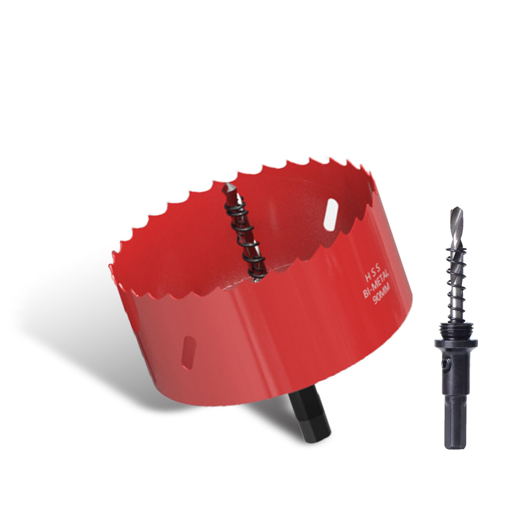 90mm Hole Saw, Bi-Metal Hole Saws Cutter, HSS Drill Bit with Arbor for Wood, Plastic, Drywall, Ceiling Lights & Soft Metal, Smooth Fast Cutting