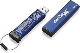 iStorage Datashur Pro 256-bit 8GB USB 3.0 Secure Encrypted Flash Drive IS-FL-DA3-256-8, Blue