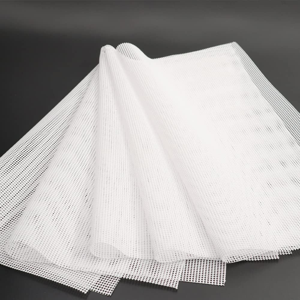 OUOSY 7Pcs Reusable Dehydrator Sheets For Dehydrator, Rectangle Silicone Dehydrator Mats For Fruit, Premium Non Stick Food Dryer Mesh Sheet (7 Pack, 14.6 x 15.7''), White