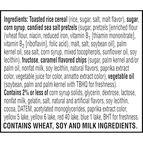 Rice Krispies Treats Bliss Crispy Marshmallow Squares, Snack Bars, Caramel Sea Salt Pretzel (6 Boxes, 36 Bars)