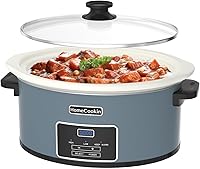 Vista 1 de HOMECOOKIN 8-Quart Programmable Slow Cooker with Timer Keep Warm - Small Kitchen Appliance for Family Dinners - Serves 6+ People (Blue)