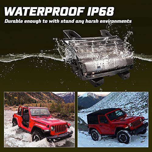 BUNKER INDUST LED Daytime Running Lights with Sequential Turn Signal for Jeep Wrangler JL 2018 2019 Fender JL DRL Turn Signal Wheel Eyebrow Light,Smoke Lens(USA Version)