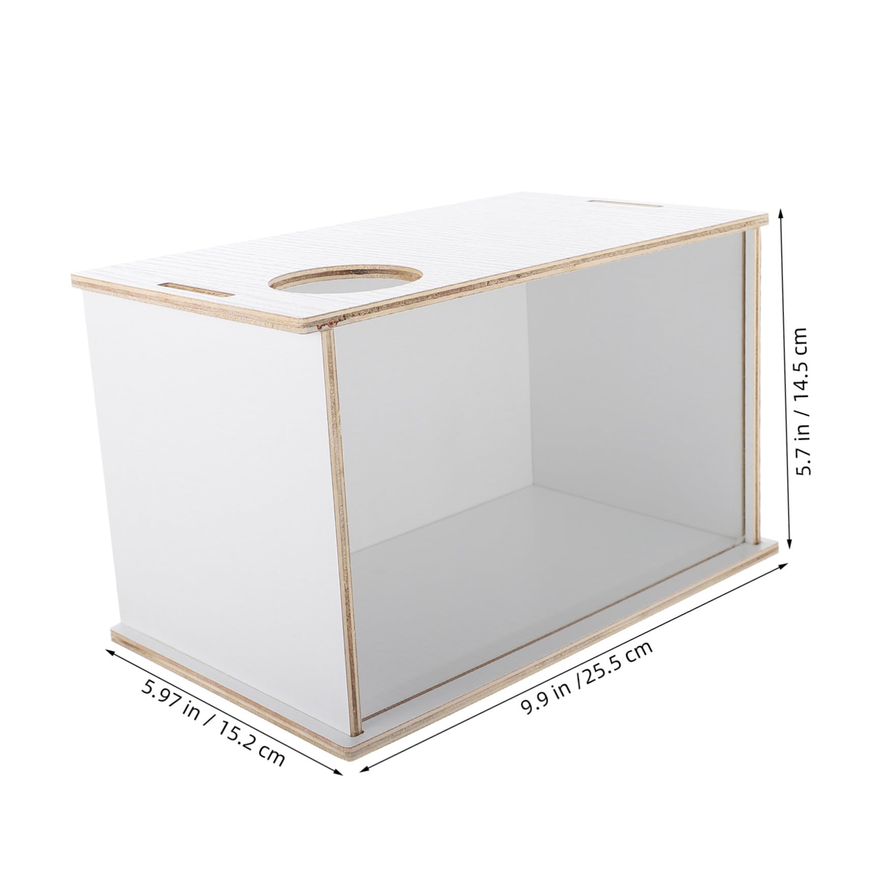 FRCOLOR Dekorative für Meerschweinchen Hamster und Multifunktions Sandbad Sandbadewanne mit Acrylglas Holz Leicht und Schmutzabweisend als Kleine Haustiere Zuhause