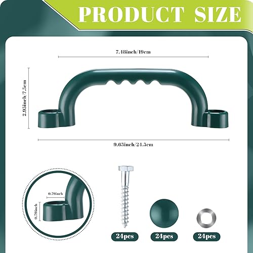 Miniatura 2 de Barydat 12 manijas antideslizantes para patio de recreo, asas de seguridad de 9 pulgadas, accesorios de plástico para patio trasero, casa de juegos,