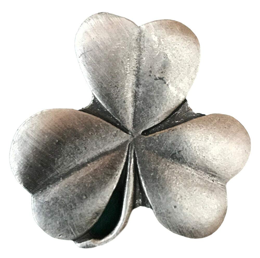 Emblems-Gifts Irish Shamrock Brooch Handcrafted From English Pewter (BR1510)+ 59mm Button Badge