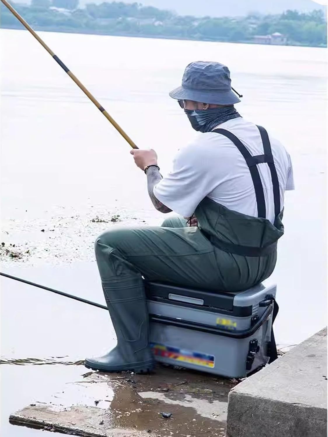 Wodoodporne i wytrzymałe Wodoodporne spodniobuty do bioder dla mężczyzn i kobiet, lekkie buty do bioder z podeszwą z kolcami i regulowaną klamrą(Grigio,6)