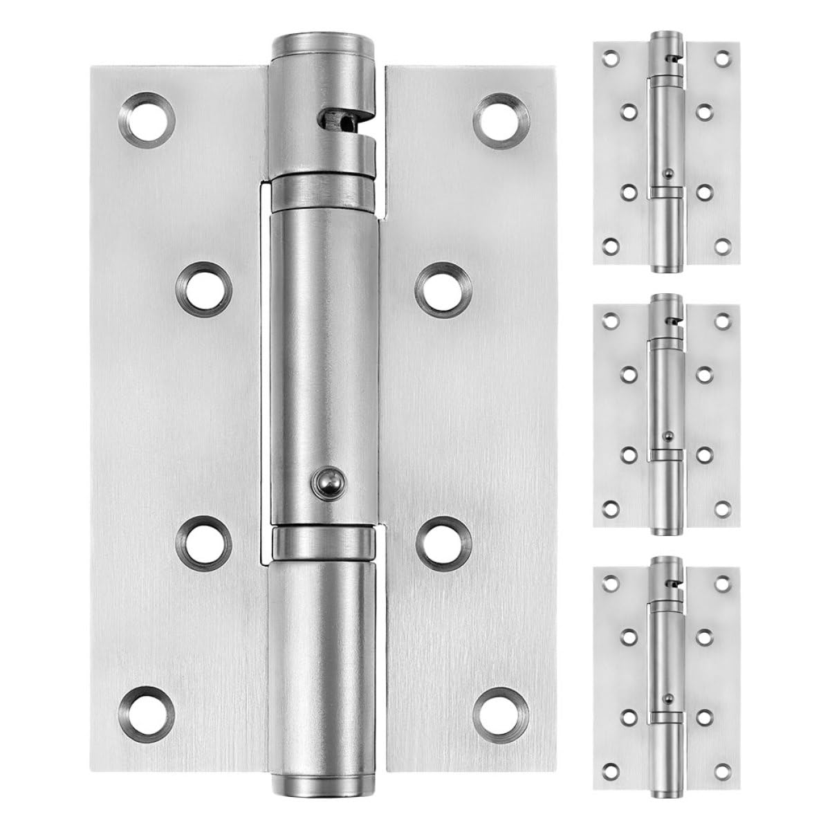 Charnières à ressort invisibles pour fermeture automatique et fluide de porte lourde